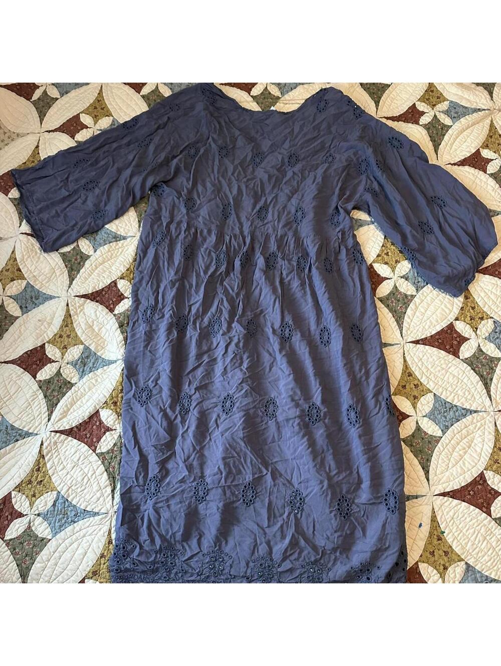 Navy blue fairy fairycore kimono flowy summer layering ren fair Size XXL - Picture 4 of 4